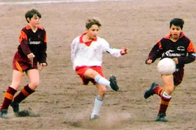Francesco Totti as a childhood