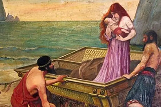 Perseu e Dana navegou para a ilha de Serifos