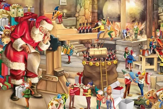 Santa Claus at Magic Elf.