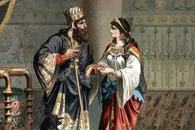 Kráľ Xerxes a jeho manželka AMEM