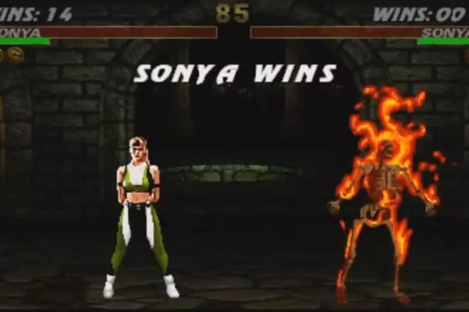 Sonya در بازی نهایی Mortal Kombat 3