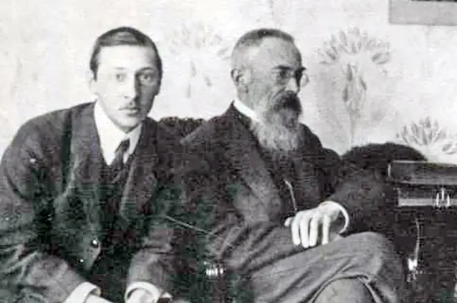 Igor Stravinsky og Nikolai Rimsky-Korsakov