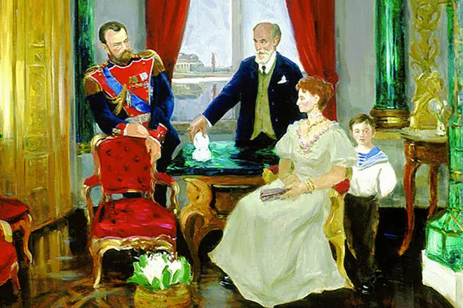 Karl Faberge và gia đình Nicholas II