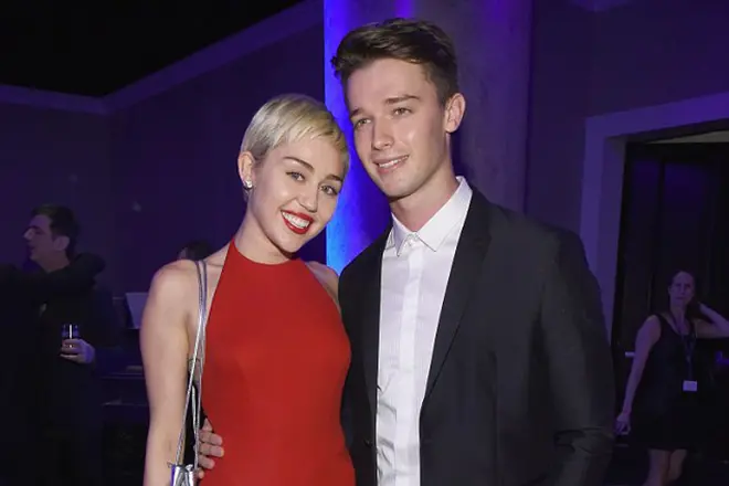 Miley Cyrus and patrick schwarzengger