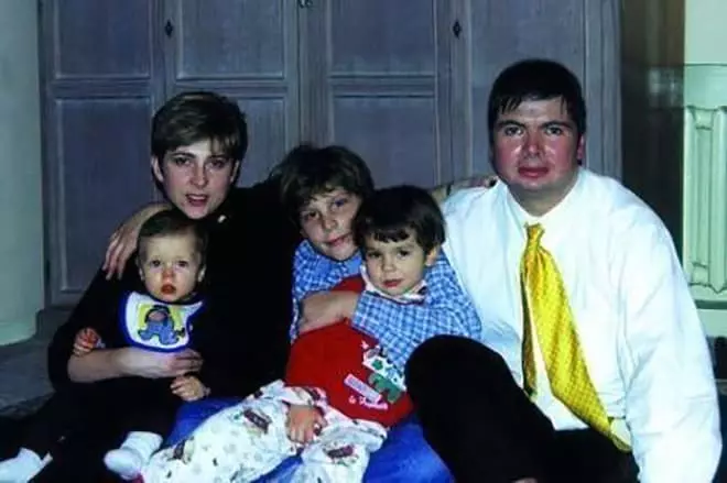 Artem Borovik con la famiglia