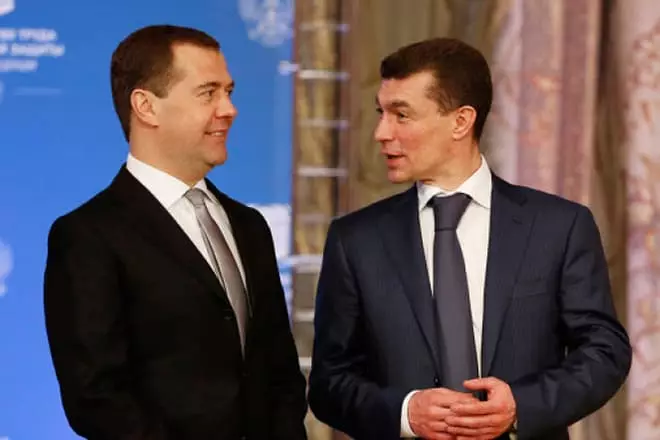 Dmitry Medvedev og Maxim Topilin
