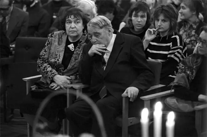 Lev Gumilev med sin kone i 1989