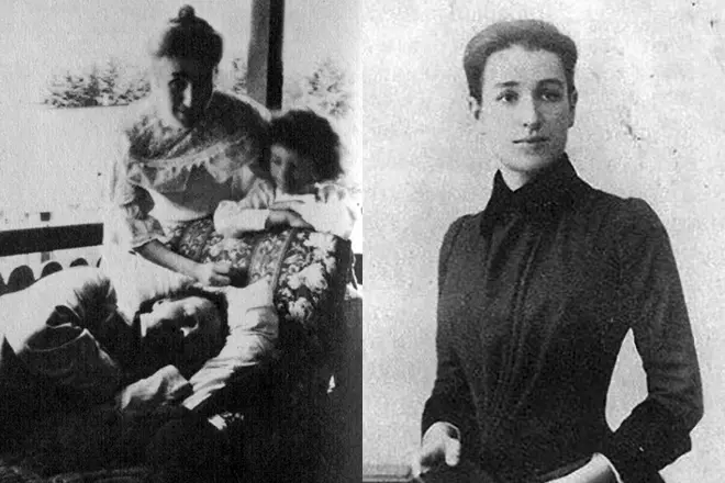 İkinci karısı Catherine Andreva ve kızı Nina ile Konstantin Balmont