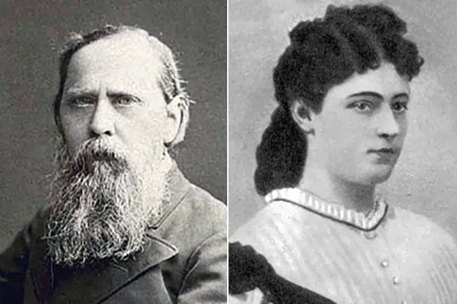 Mikhail Saltykov-Shchedrin og hans kone Elizabeth