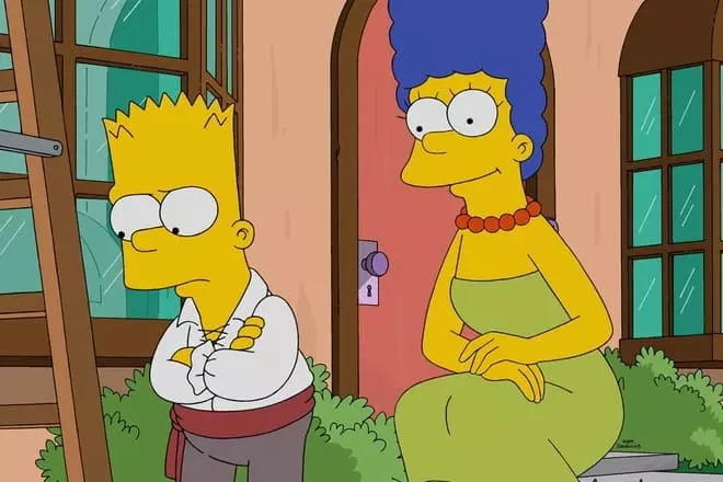 Marge Simpson a Bart Simpson