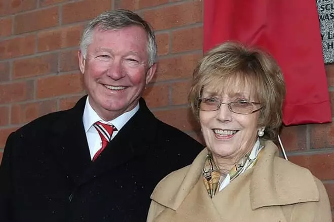 Alex Ferguson og hans kone Katie Holding