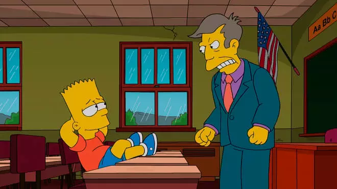 Bart og framkvæmdastjóri Seymour Skinner