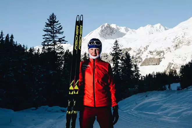 Skier Anna nevsayaya