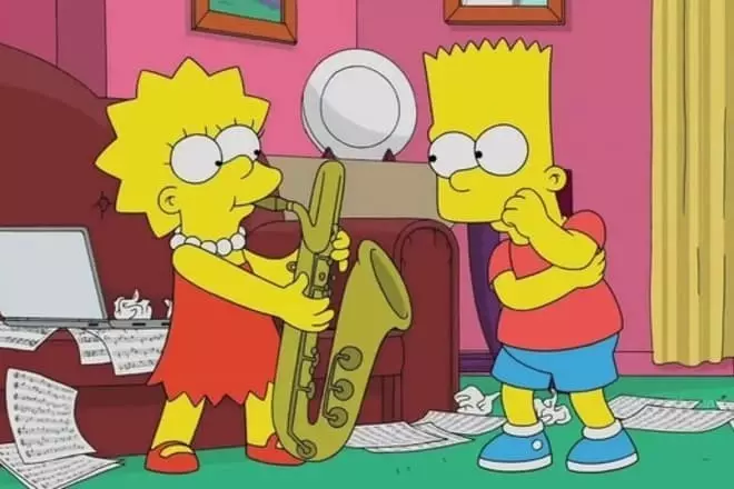 Lisa Simpson og Bart Simpson