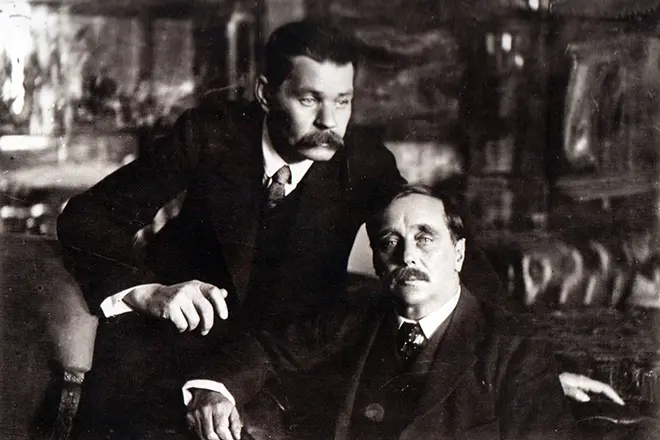 Maxim Gorky en Herbert Wells
