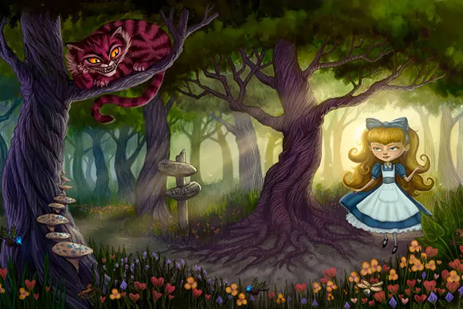 Cheshire Cat and Alice