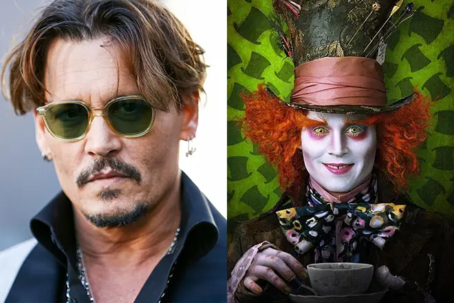 Johnny Depp dalam peranan Hatter Insane