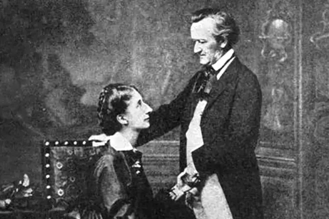 Richard Wagner en zijn vrouw Kozim