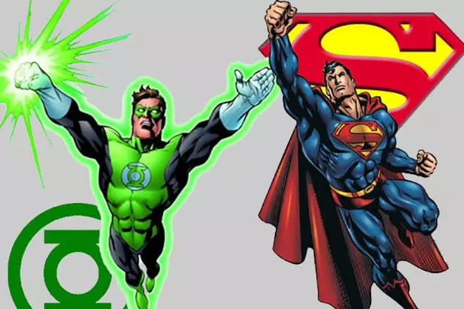 Grøn lampe og superman