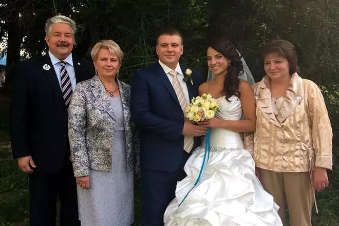 Sergey Baburin dengan keluarga