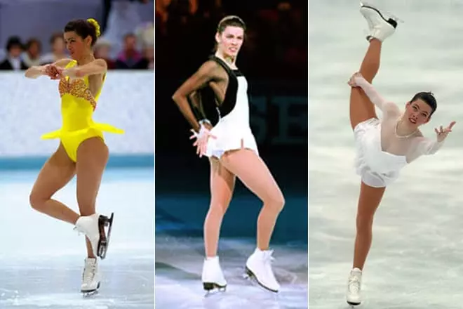 Nancy Kerrigan nos traxes de fe Wong