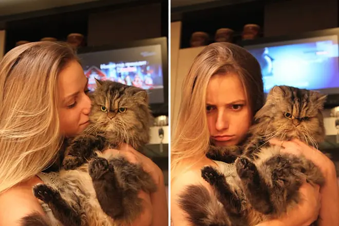 Ольга Антипова з котом Тимофієм