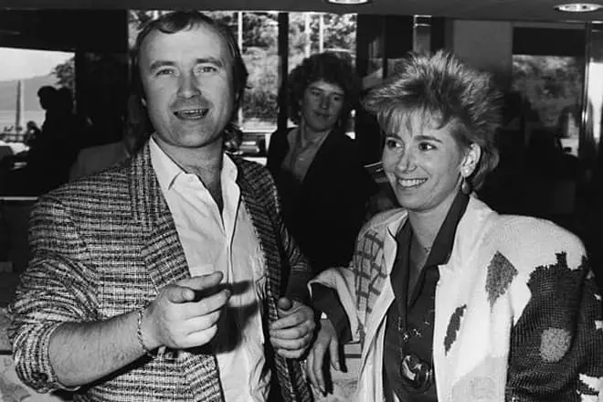 Phil Collins e sua segunda esposa Jill Stewelmann
