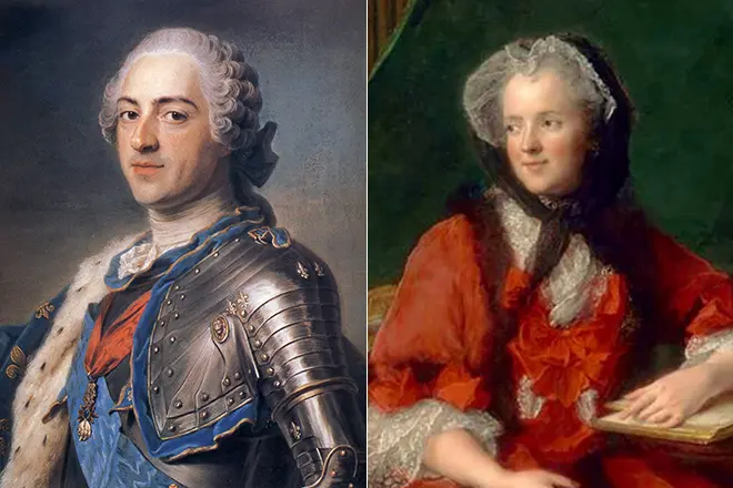 Louis XV at ang kanyang asawa na si Maria Leshchinskaya