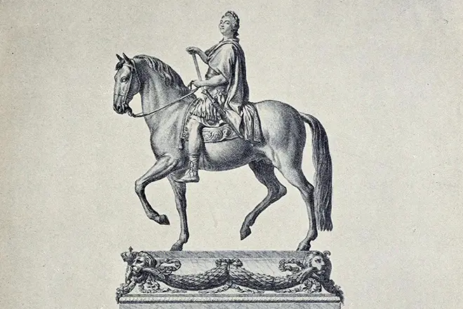 Sketch ng monumento sa Louis XV.