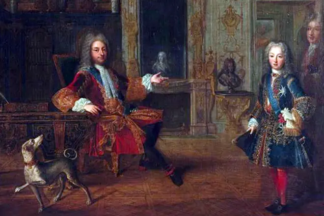 Louis XV og Regent Philip Orleans