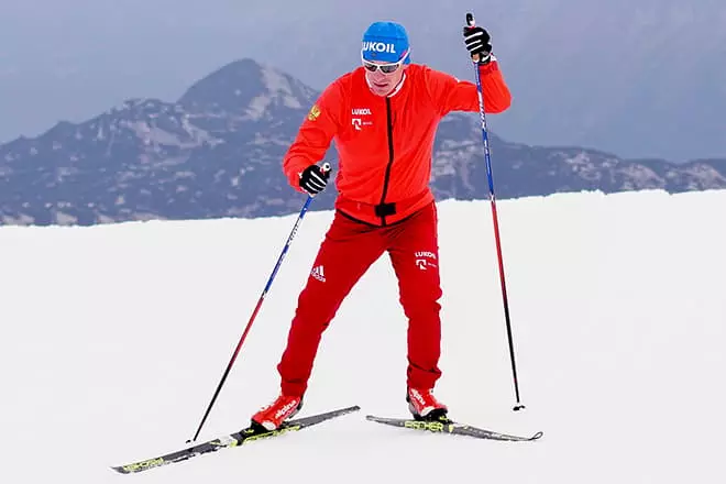 Maxim Eligor op die ski