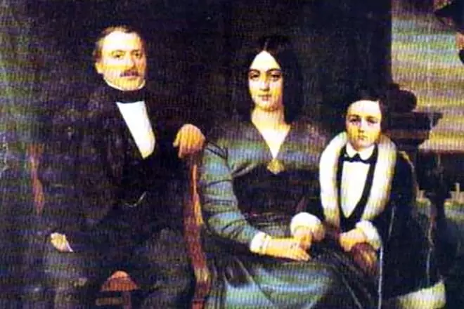 Mały Emil Zola z rodzicami