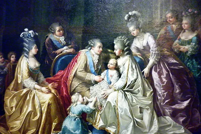 Louis XVI dengan keluarga