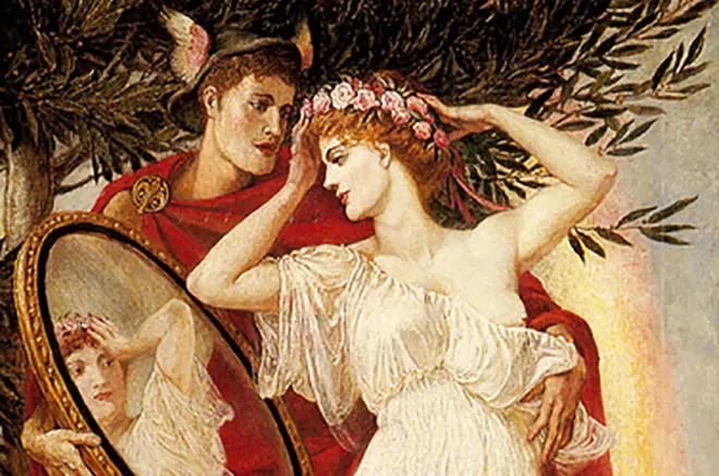 Hermes und Aphrodita.
