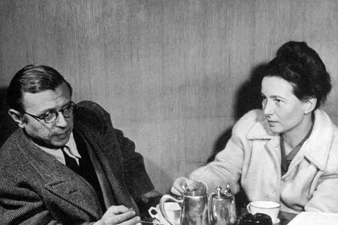 Jean-Paul SartreとSimon de Bovwar.