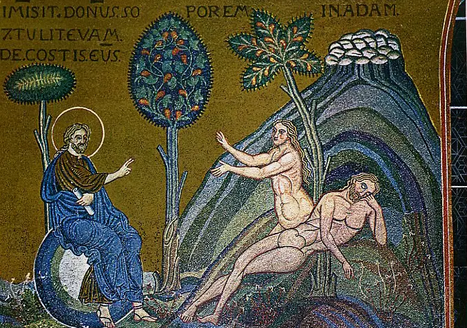 Adam and Eve with God