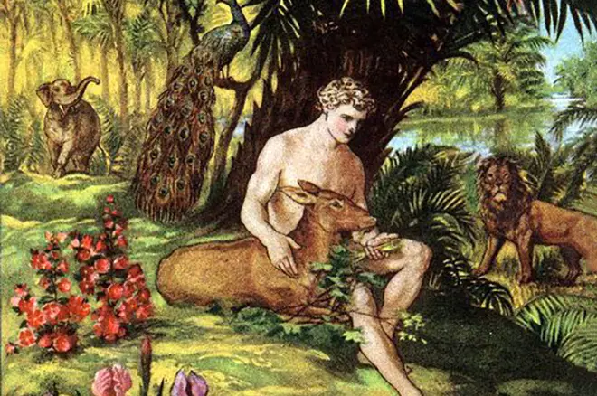 Adamo nel giardino Eden