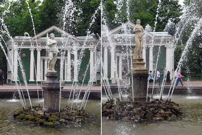 Adam and Eva fountains in Peterhof