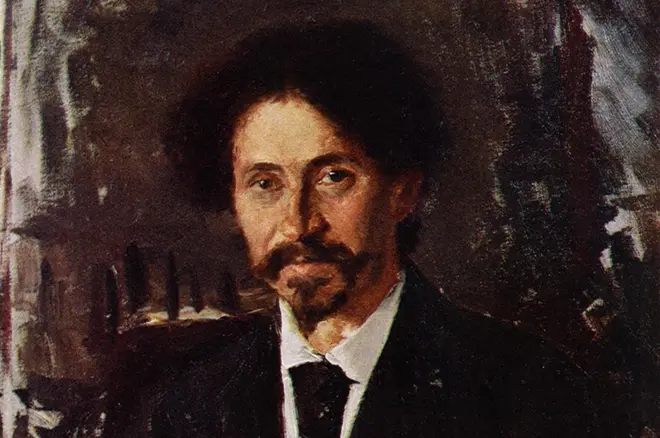 Portret van Ilya Repin. Kunstenaar Valentin Serov