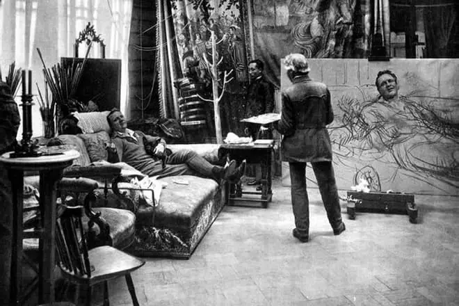 Ilya Repin traballa no taller
