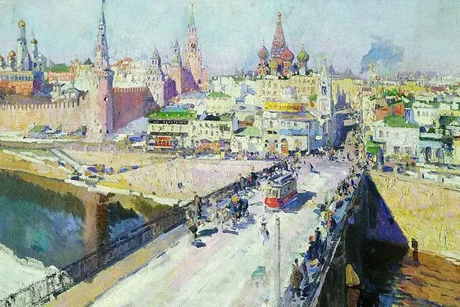 绘画Konstantin Korovina“Moskvoretsky桥”