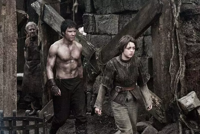 Arya Stark и Gendry Barateon (рамка од серијата