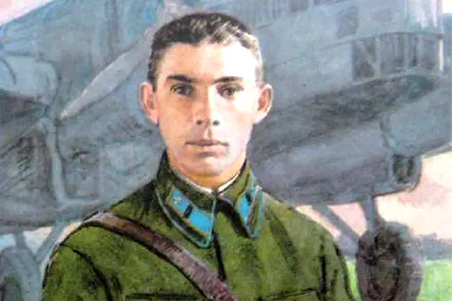Nikolay Gastello vo vojenskej uniforme
