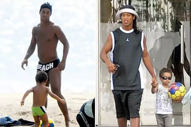 Ronaldinho và con trai của mình
