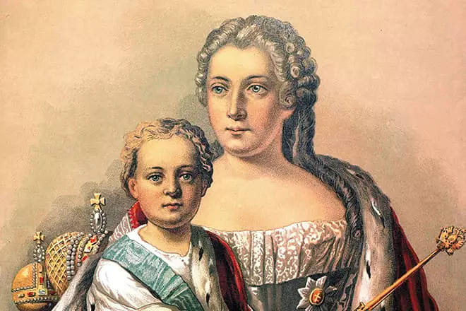 Anna Leopoldovna and Tsarevich Ivan Vi