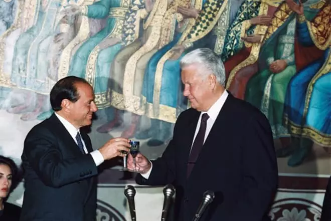 Silvio Berlusconi lan Boris Yeltsin