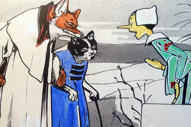 Cat and Foxes in a Fairy carlo collodi