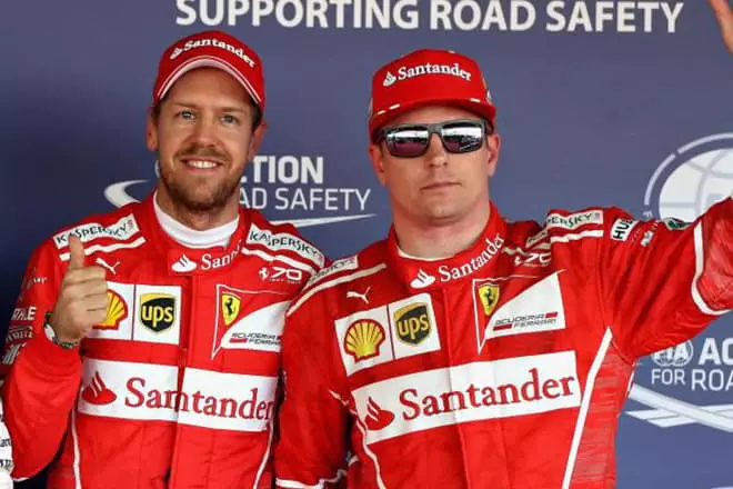 Kimi Raikkonen thiab Sebastian Vettel