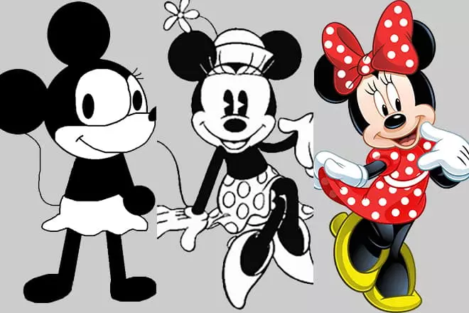 Minnie miš u različitim vremenima