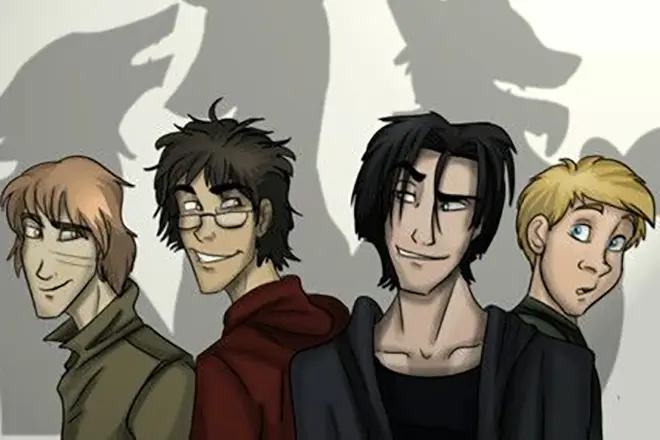 Remus Lupine, James Potter, Sirius Black a Peter Pettigrew